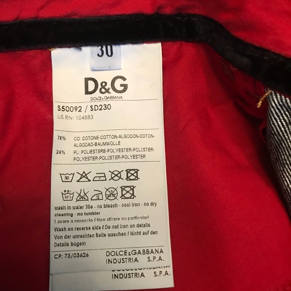 D&G Dolce & Gabbana Vintage Denim - Picture 7 of 8